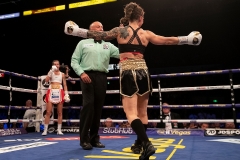 Eva Wahlstrom vs Terri Harper, WBC and IBO Super-Featherweight Bout , FlyDSA Arena in Sheffield. 
8th February 2020
Picture By Mark Robinson.