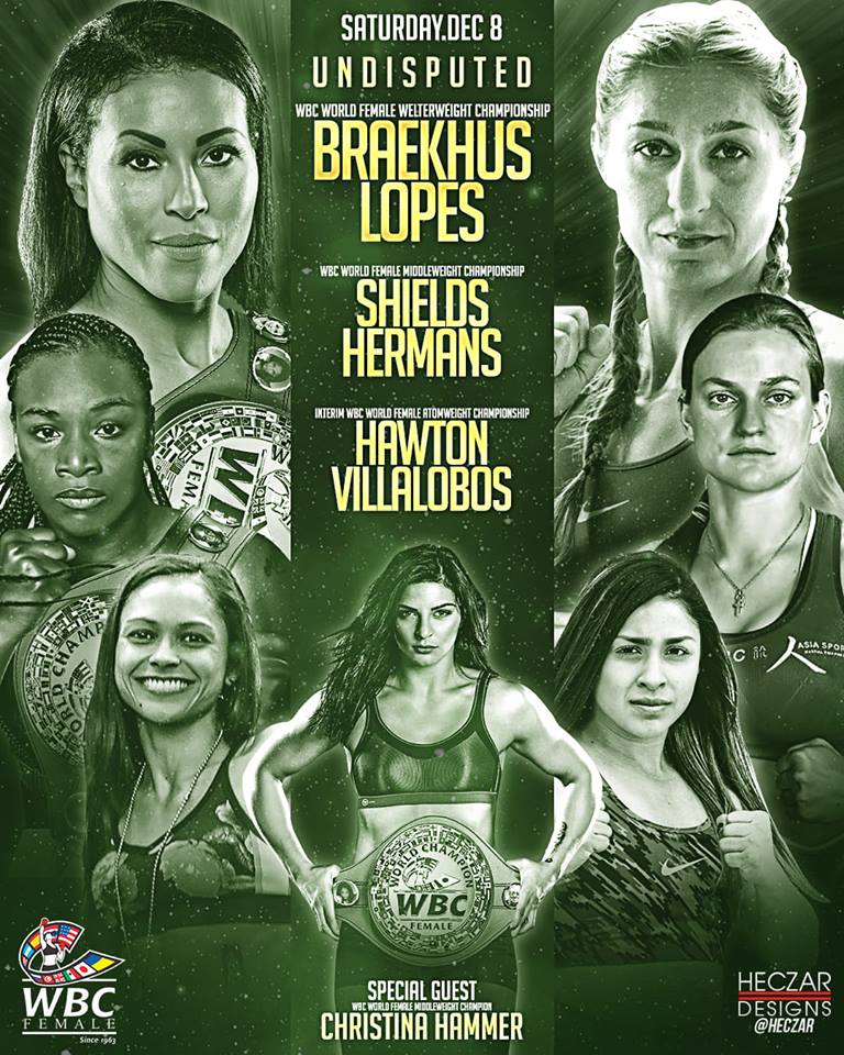 December 8th UNDISPUTED Card Featuring Unified Welterweight Champion Cecilia Brækhus Defending her Titles Against Aleksandra Magdziak-Lopes is a Star-Studded Event