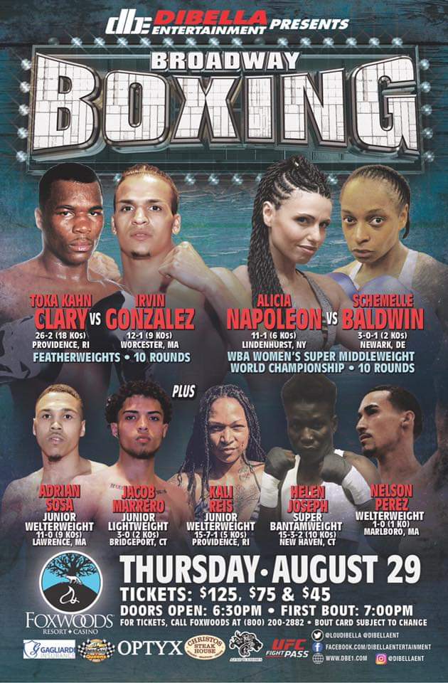 Stage is Set for Broadway Boxing at Foxwoods Resort with Three Female Bouts